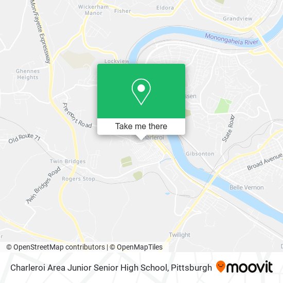 Mapa de Charleroi Area Junior Senior High School