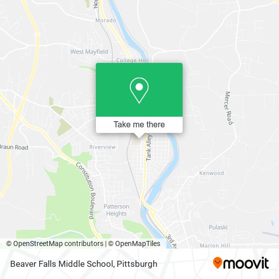 Beaver Falls Middle School map