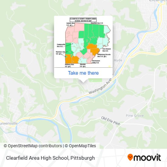 Mapa de Clearfield Area High School