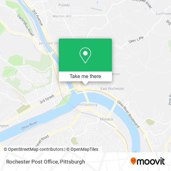 Rochester Post Office map