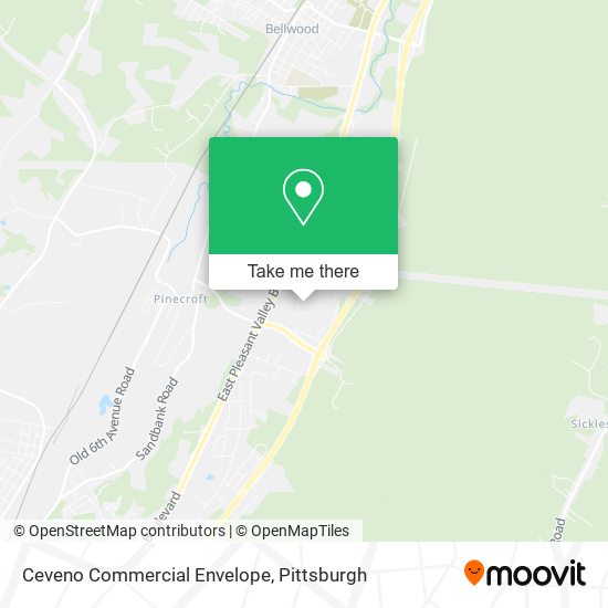 Ceveno Commercial Envelope map