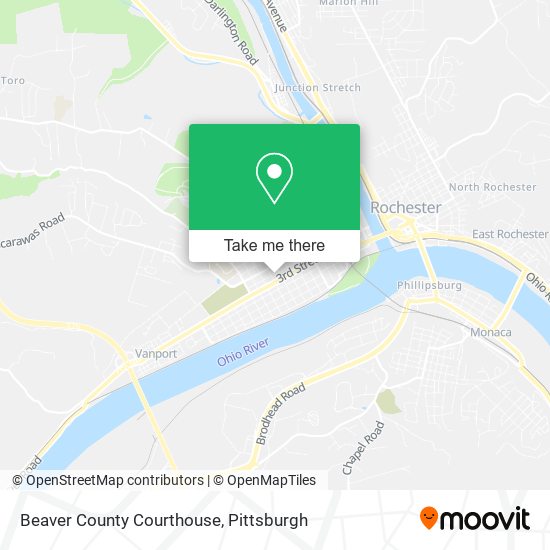 Beaver County Courthouse map