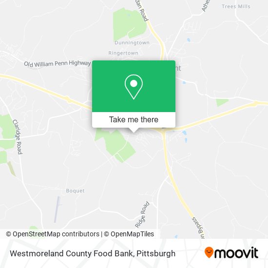 Westmoreland County Food Bank map