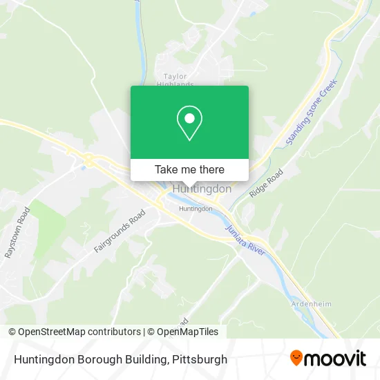 Huntingdon Borough Building map