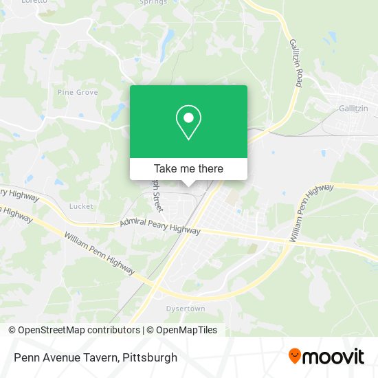 Penn Avenue Tavern map