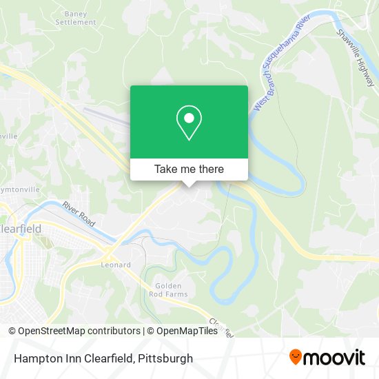 Hampton Inn Clearfield map