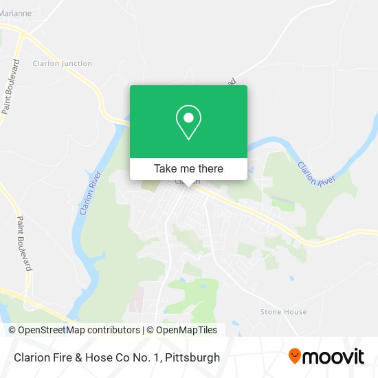 Clarion Fire & Hose Co No. 1 map