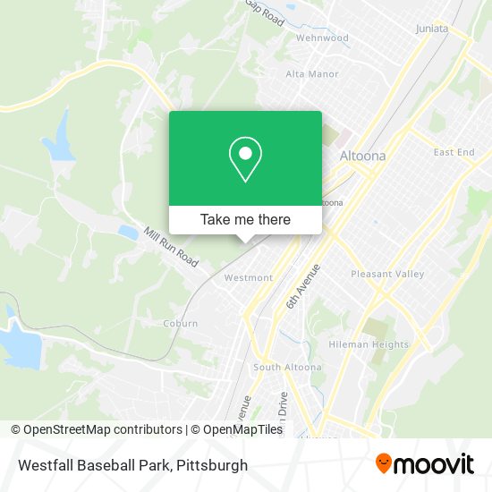 Westfall Baseball Park map