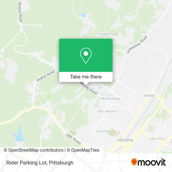 Rider Parking Lot map