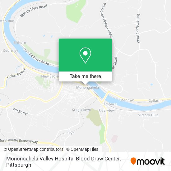 Mapa de Monongahela Valley Hospital Blood Draw Center