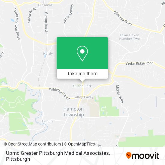 Upmc Greater Pittsburgh Medical Associates map