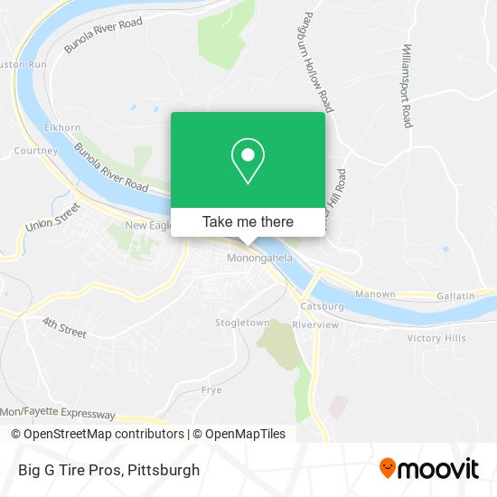 Big G Tire Pros map