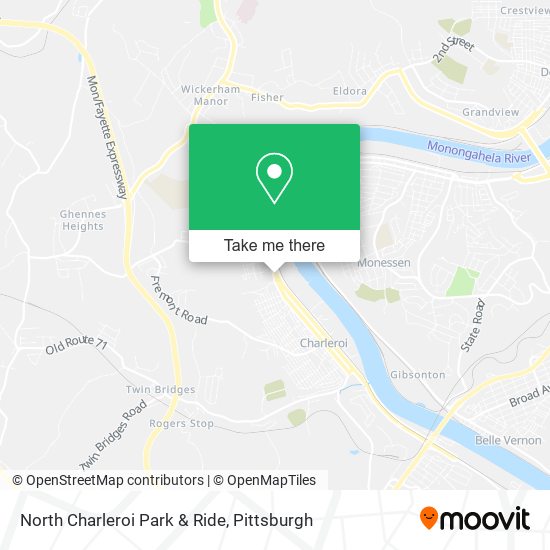 North Charleroi Park & Ride map