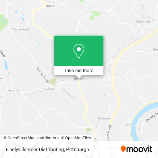 Finelyville Beer Distributing map