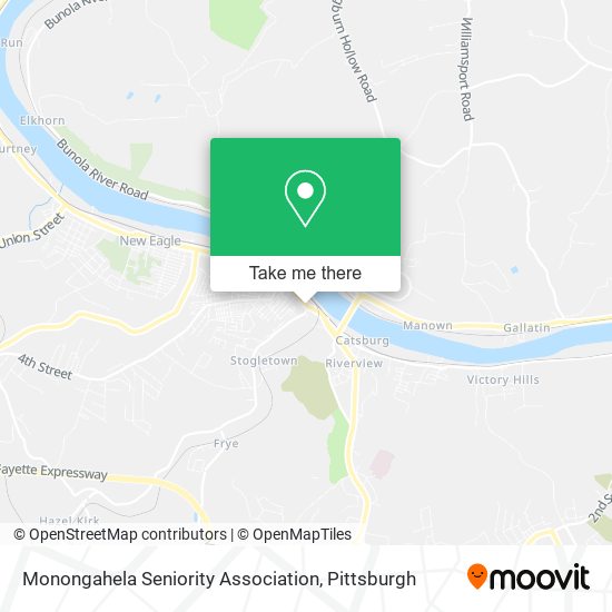 Mapa de Monongahela Seniority Association