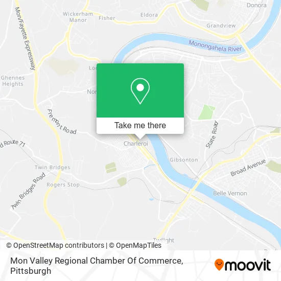 Mon Valley Regional Chamber Of Commerce map