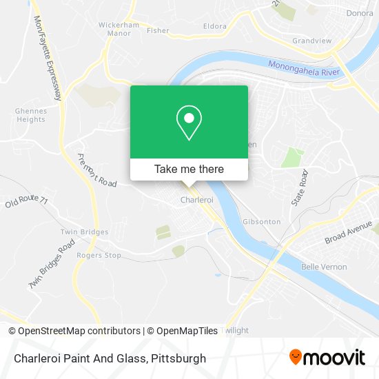 Mapa de Charleroi Paint And Glass