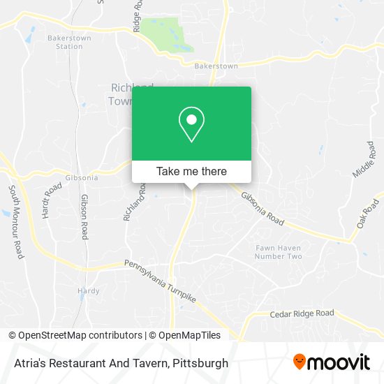 Atria's Restaurant And Tavern map