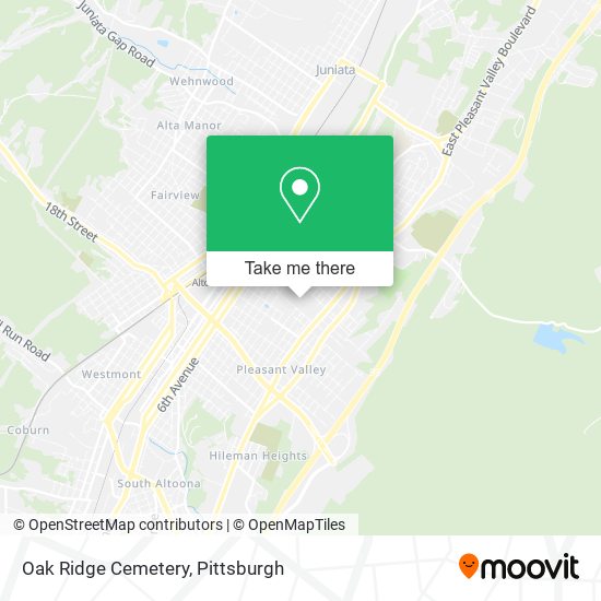 Oak Ridge Cemetery map