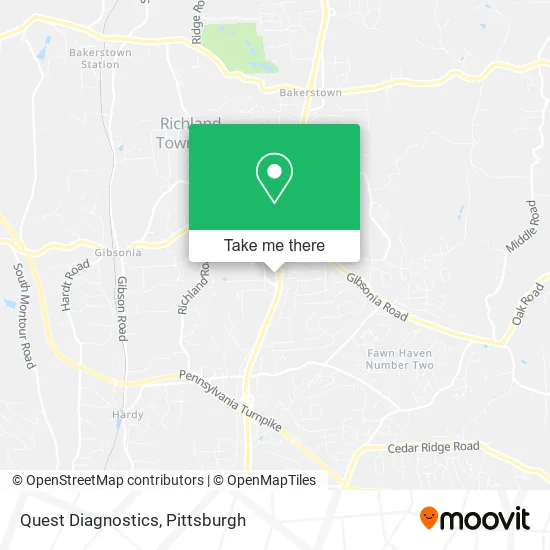 Quest Diagnostics map