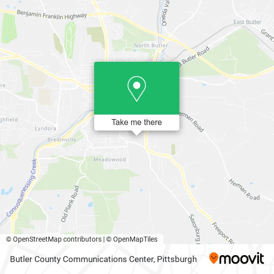 Butler County Communications Center map