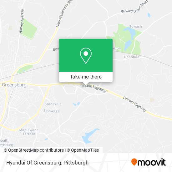 Hyundai Of Greensburg map