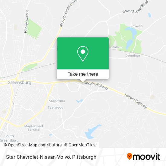 Star Chevrolet-Nissan-Volvo map
