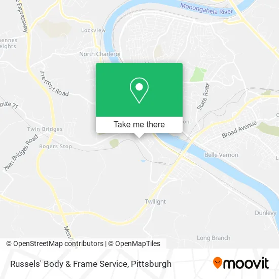 Russels' Body & Frame Service map