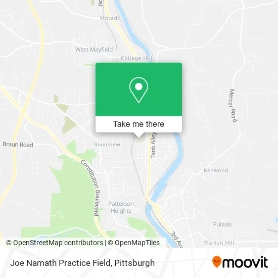 Joe Namath Practice Field map