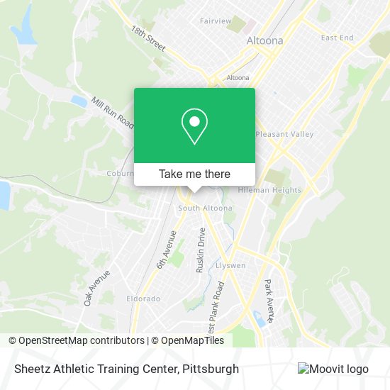 Mapa de Sheetz Athletic Training Center