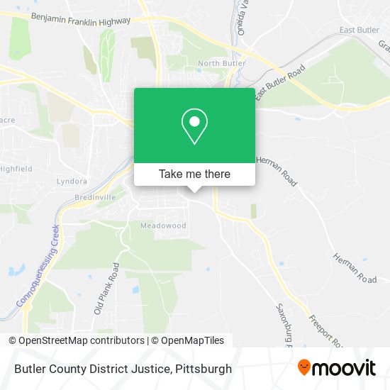 Mapa de Butler County District Justice