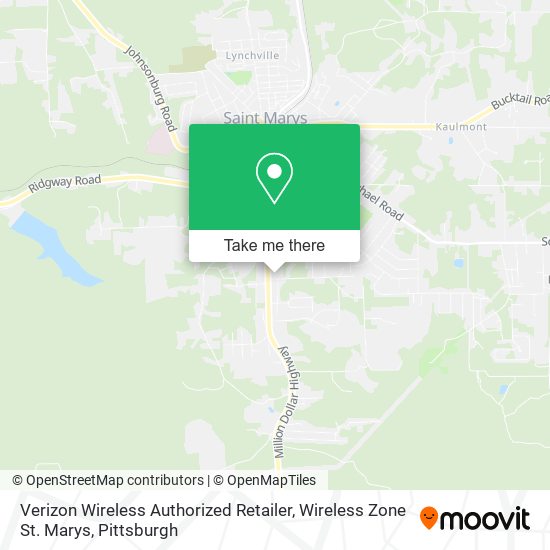 Verizon Wireless Authorized Retailer, Wireless Zone St. Marys map