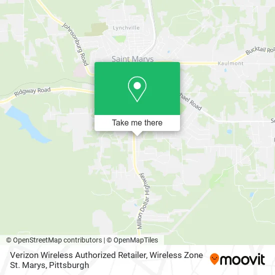 Verizon Wireless Authorized Retailer, Wireless Zone St. Marys map