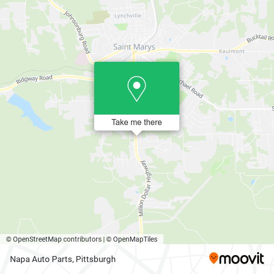 Mapa de Napa Auto Parts