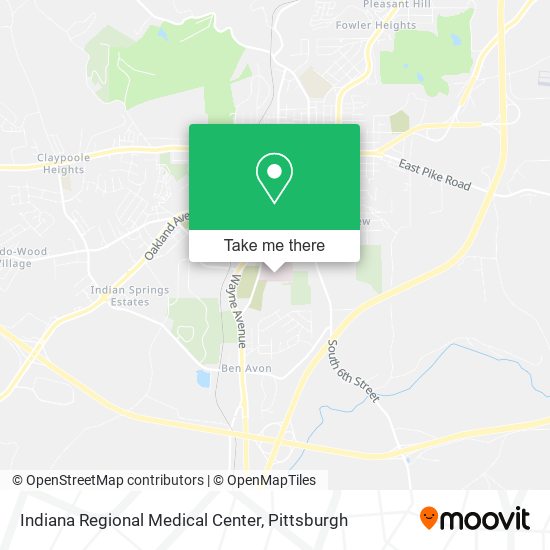 Indiana Regional Medical Center map