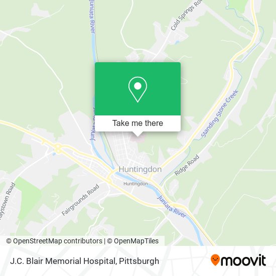 J.C. Blair Memorial Hospital map
