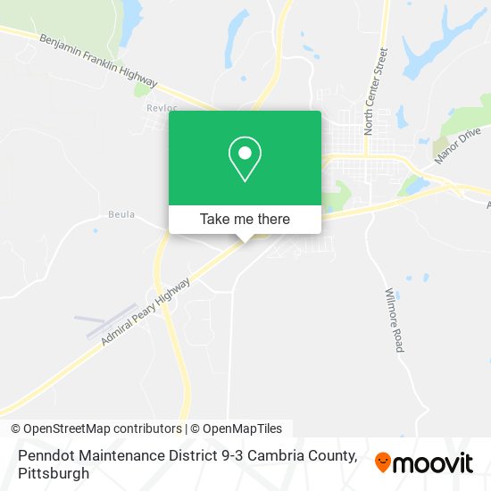 Penndot Maintenance District 9-3 Cambria County map