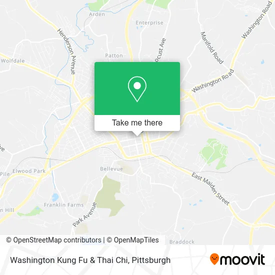 Washington Kung Fu & Thai Chi map