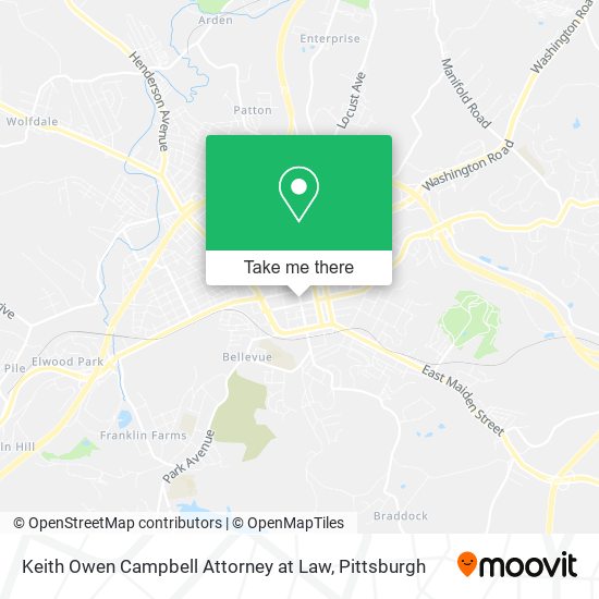 Keith Owen Campbell Attorney at Law map