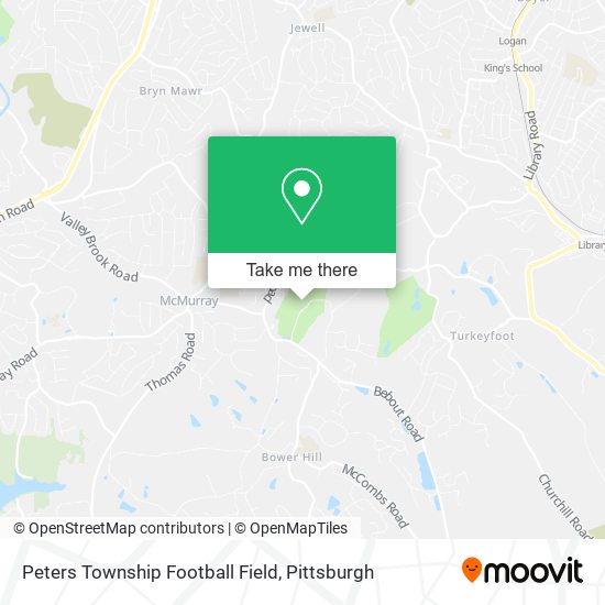 Mapa de Peters Township Football Field