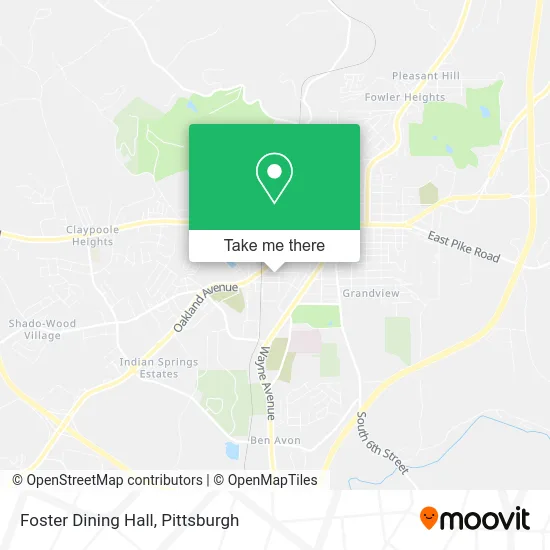 Foster Dining Hall map