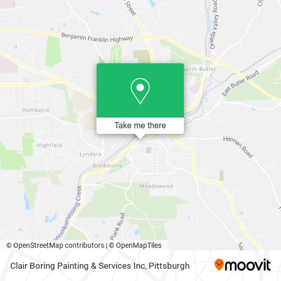 Clair Boring Painting & Services Inc map