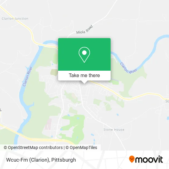 Wcuc-Fm (Clarion) map