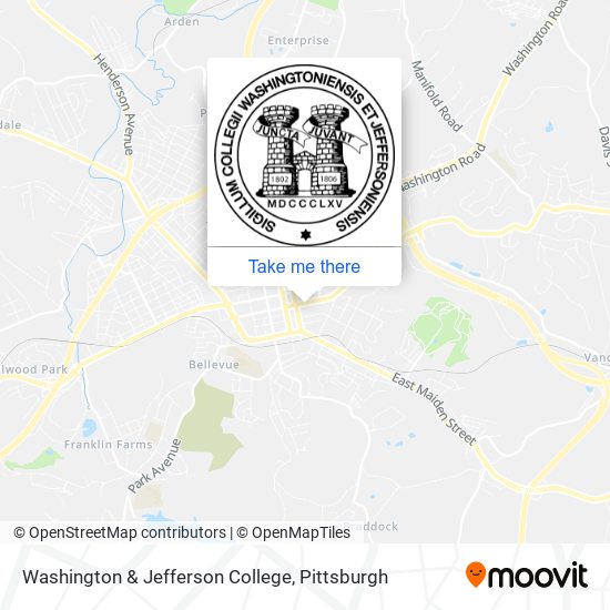 Mapa de Washington & Jefferson College