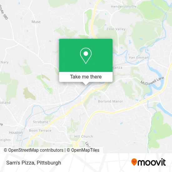 Sam's Pizza map