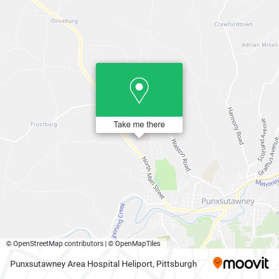 Mapa de Punxsutawney Area Hospital Heliport