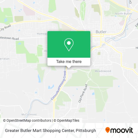 Greater Butler Mart Shopping Center map