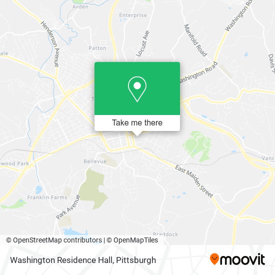 Washington Residence Hall map