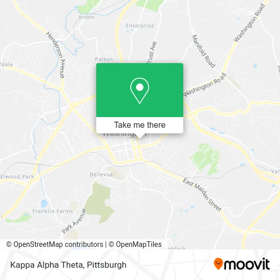 Kappa Alpha Theta map