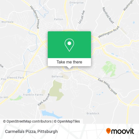 Carmella's Pizza map